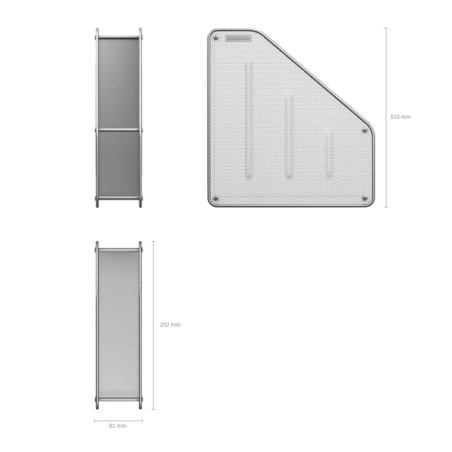 Porte-revues en acier inoxydable argent ErichKrause