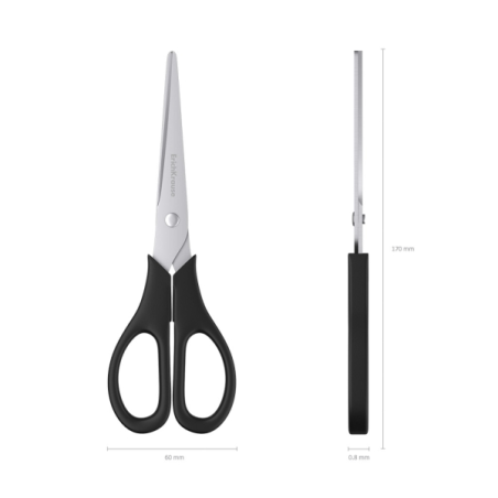 Ciseaux pour gauchers ErichKrause EasyCut 17 cm noir