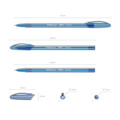 Stylo bille bleu 0,26 mm