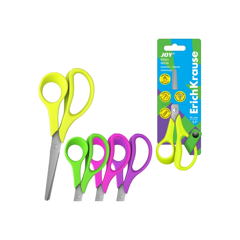 Ciseaux gaucher ErichKrause JOY Ergo 14 cm assortis Ciseaux gaucher ErichKrause JOY Ergo 14 cm assortis