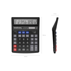 Calculatrice de bureau ErichKrause DC-777-12N 12 chiffres noire