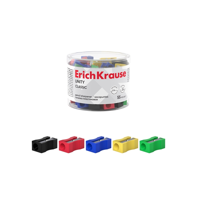 Taille-crayon ErichKrause Unity 8 mm, couleurs assorties Taille-crayon ErichKrause Unity 8 mm, couleurs assorties