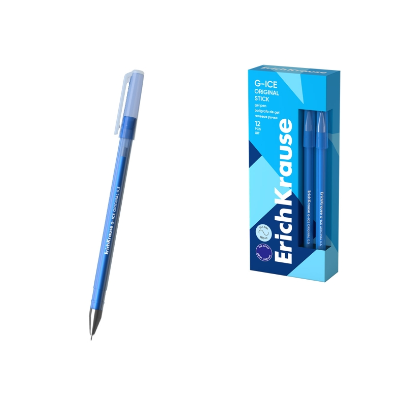 Stylo gel bleu 0,5 mm ErichKrause G-Ice Stylo gel bleu 0,5 mm ErichKrause G-Ice
