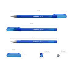 Stylo gel bleu 0,5 mm ErichKrause G-Ice