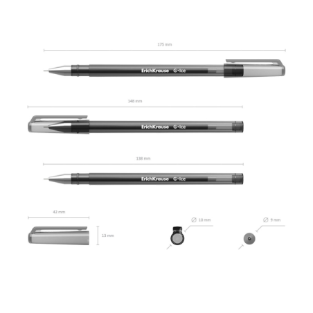 Stylo gel noir 0,5 mm ErichKrause G-Ice