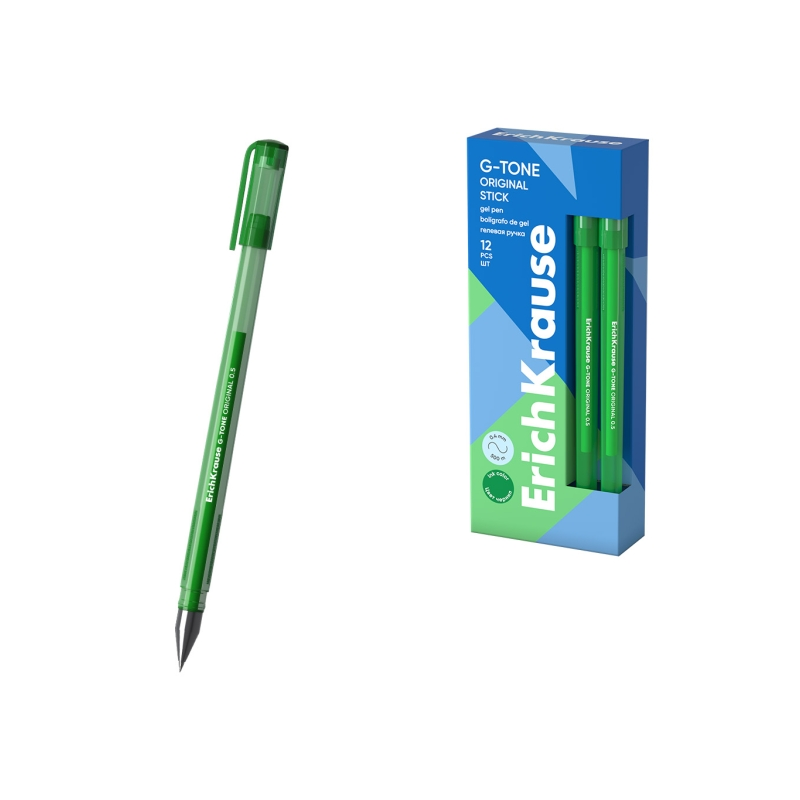 Stylo gel ErichKrause G-Tone 0,5 mm vert résistant à l'eau