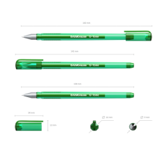 Stylo gel ErichKrause G-Tone 0,5 mm vert résistant à l'eau