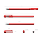 Stylo gel ErichKrause G-Soft Classic rouge 0,38 mm