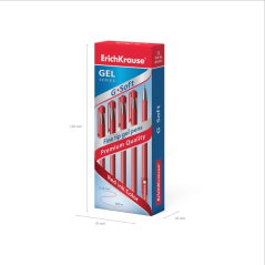 stylo gel rouge 0,38 mm