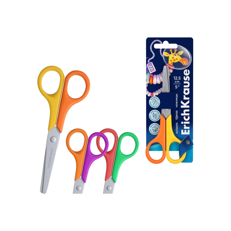 Ciseaux FunCut Space Animals 12,5 cm assortis ErichKrause Ciseaux FunCut Space Animals 12,5 cm assortis ErichKrause