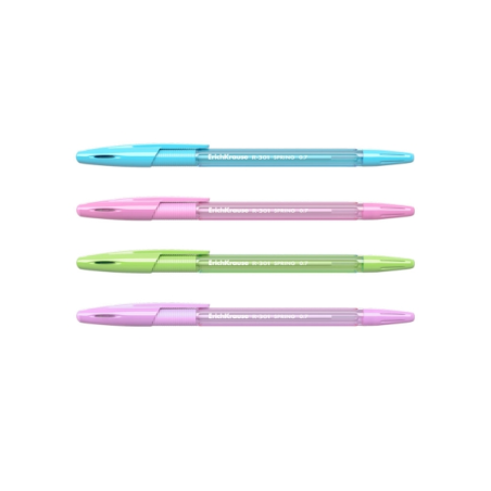 ErichKrause R-301 stylos à capuchon bleus 0,35 mm pack 4
