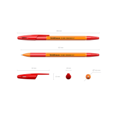 Stylo-bille ErichKrause R-301 rouge 0,7 mm