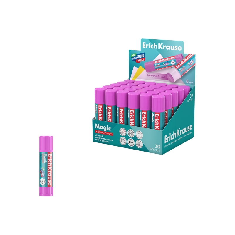 ErichKrause Colles en stick 8g violettes, lot de 30