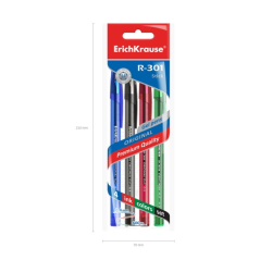 Stylos gel ErichKrause R-301 0,5 mm assortis x4