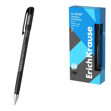 stylo bille gel noir capuchon