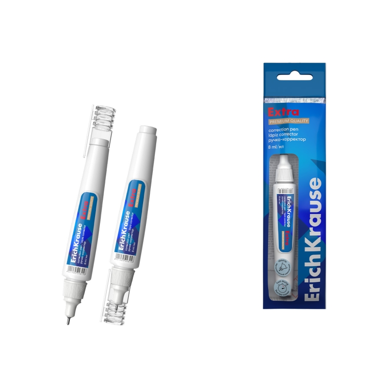 Correcteur liquide ErichKrause 8 ml blanc pointe métal