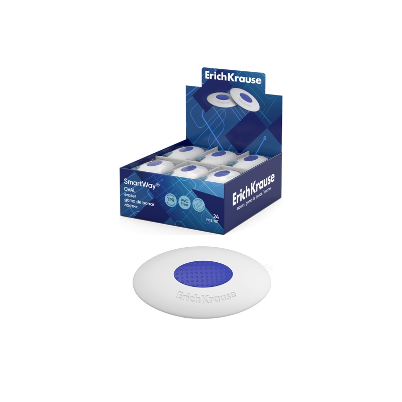 Gomme de bureau ErichKrause SmartWay blanche sans PVC x24 Gomme de bureau ErichKrause SmartWay blanche sans PVC x24