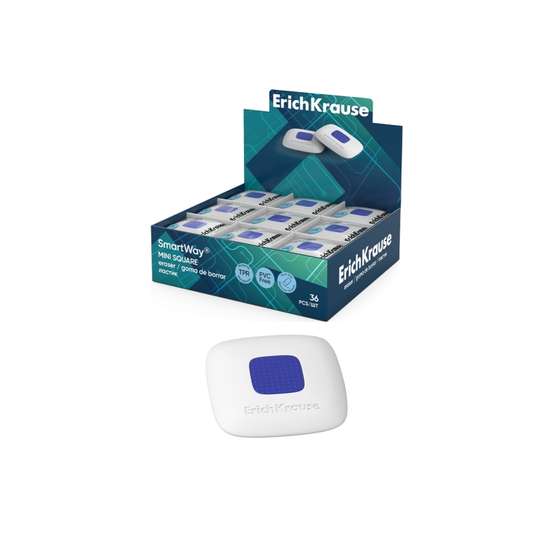 Gomme de bureau ErichKrause SmartWay mini blanche x36 Gomme de bureau ErichKrause SmartWay mini blanche x36
