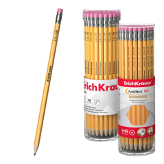 crayon graphite jaune avec gomme