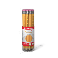 crayon graphite jaune gomme