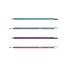 Crayon graphite ErichKrause Sonata HB triangulaire gomme assorti