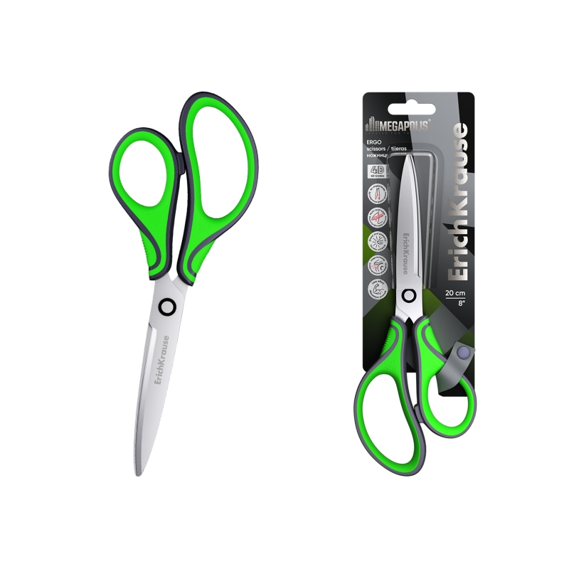 Ciseaux ErichKrause Megapolis Ergo 20 cm vert Ciseaux ErichKrause Megapolis Ergo 20 cm vert