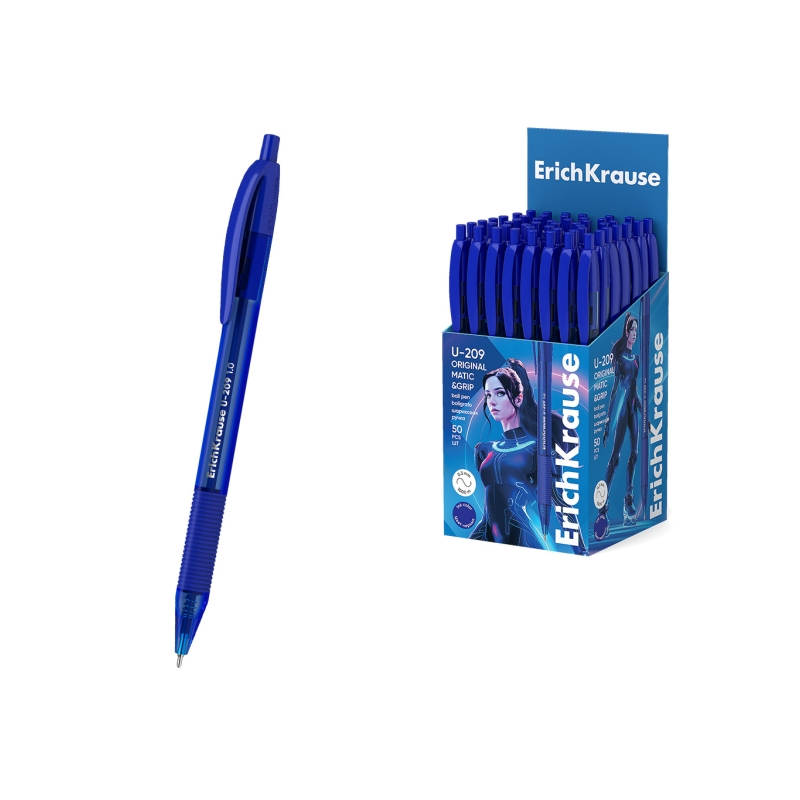 Stylo-bille rétractable ErichKrause U-209 bleu 1,0 mm Stylo-bille rétractable ErichKrause U-209 bleu 1,0 mm