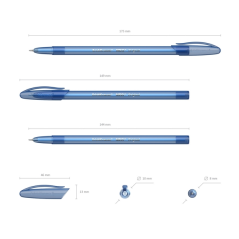 Stylos bille ErichKrause Neo Stick 0,7 mm bleus x4