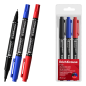 Marqueurs permanents ErichKrause P-80, lot de 3 assortis