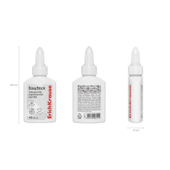 Colle blanche PVA ErichKrause EasyStick 40 ml x 16, blanc