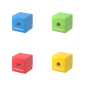 Taille-crayons ErichKrause S-Cube avec réservoir, assortis