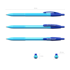 stylo bille rétractable bleu