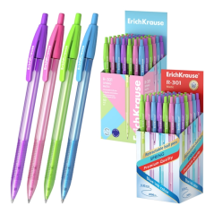 stylo bille rétractable bleu
