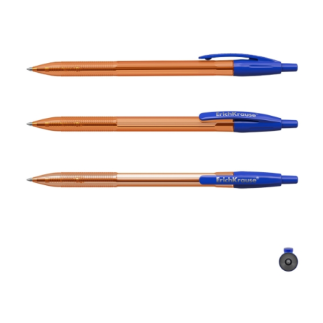 Stylo-bille rétractable ErichKrause R-301 Matic bleu 0,7 mm