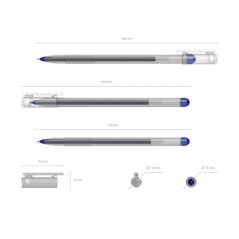 Stylo gel ErichKrause G-Round 0,5 mm bleu étanche