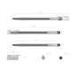 Stylo gel ErichKrause G-Round 0,5 mm bleu étanche