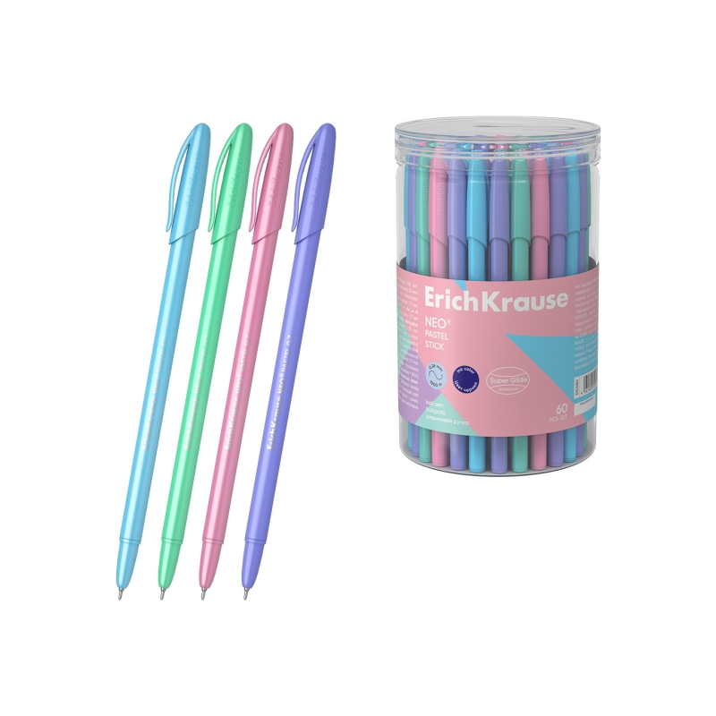Stylo à bille ErichKrause Neo Stick Pastel bleu 0,26 mm Stylo à bille ErichKrause Neo Stick Pastel bleu 0,26 mm