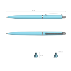 stylo bille rétractable bleu