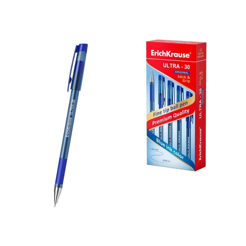 Stylo-bille ErichKrause ULTRA-30 bleu 0,7 mm pointe fine Stylo-bille ErichKrause ULTRA-30 bleu 0,7 mm pointe fine