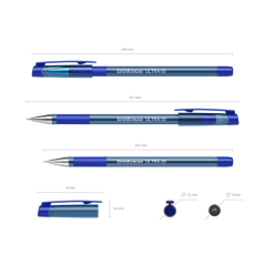 Stylo-bille ErichKrause ULTRA-30 bleu 0,7 mm pointe fine
