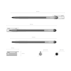 Stylo gel noir 0,5 mm ErichKrause G-Round résistant à l'eau