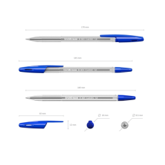 Stylo à bille ErichKrause R-301 bleu 1,0 mm pack de 8