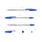 Stylo à bille ErichKrause R-301 bleu 1,0 mm pack de 8 Stylo à bille ErichKrause R-301 bleu 1,0 mm pack de 8
