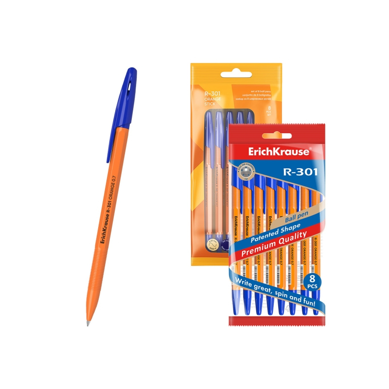 ErichKrause R-301 Stylo-bille bleu 0,7 mm x8 ErichKrause R-301 Stylo-bille bleu 0,7 mm x8