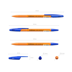 ErichKrause R-301 Stylo-bille bleu 0,7 mm x8
