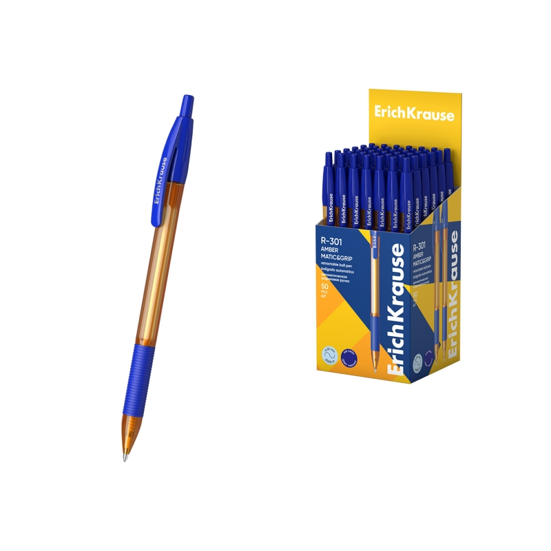 Stylo-bille rétractable ErichKrause R-301 bleu 0,7 mm Stylo-bille rétractable ErichKrause R-301 bleu 0,7 mm