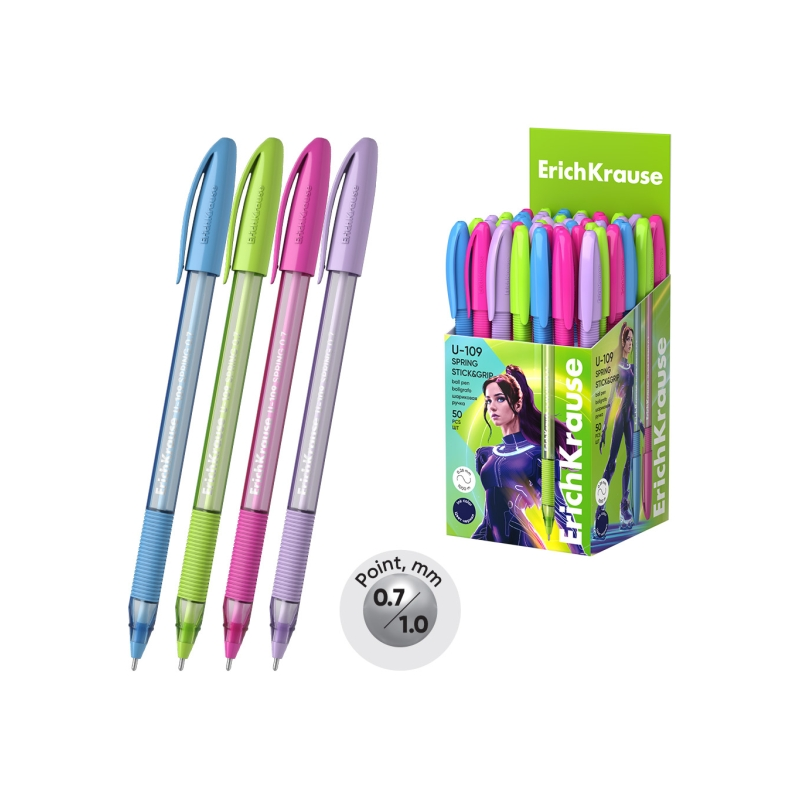 Stylo-bille ErichKrause U-109 bleu 0,3 mm avec grip caoutchouc Stylo-bille ErichKrause U-109 bleu 0,3 mm avec grip caoutchouc