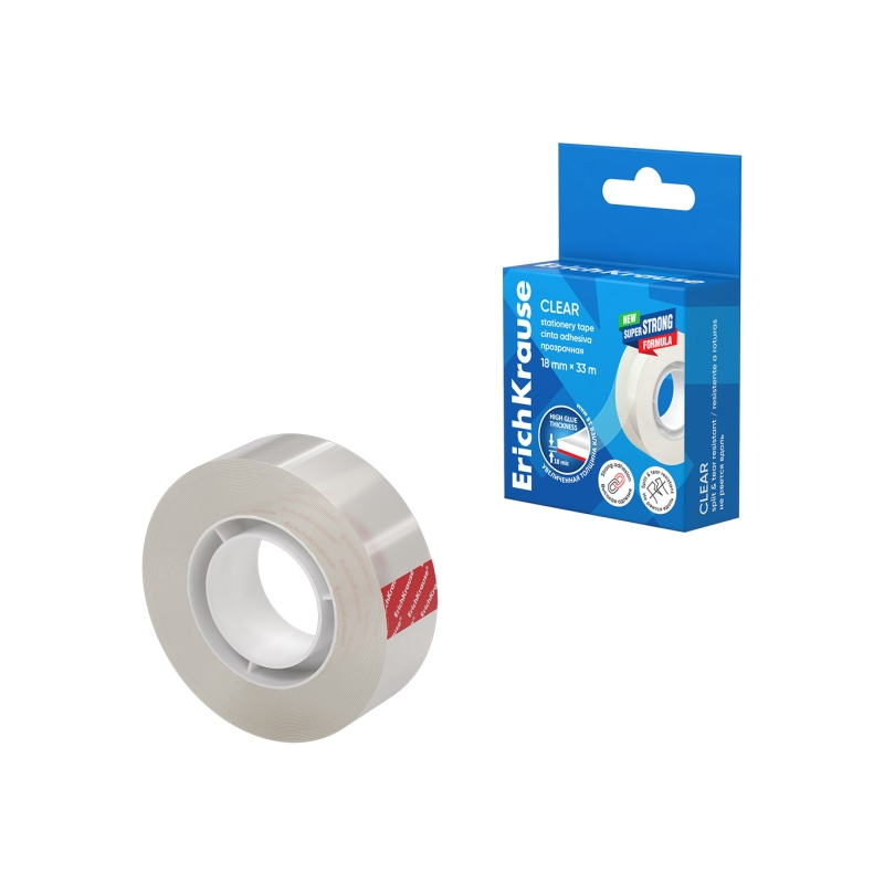 Ruban adhésif transparent ErichKrause 18 mm x 33 m Ruban adhésif transparent ErichKrause 18 mm x 33 m