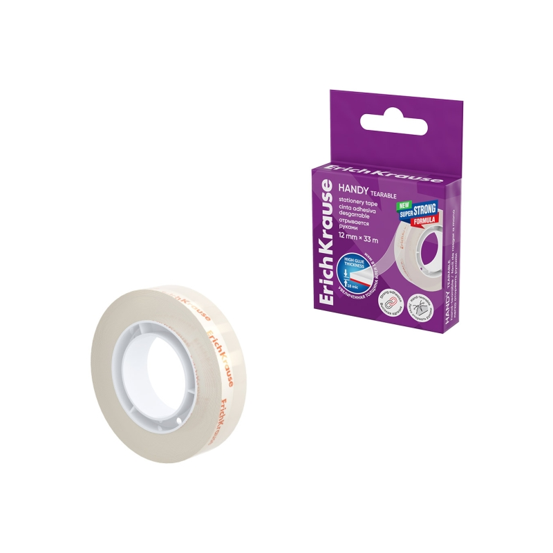 Ruban adhésif transparent ErichKrause 12 mm x 33 m Ruban adhésif transparent ErichKrause 12 mm x 33 m