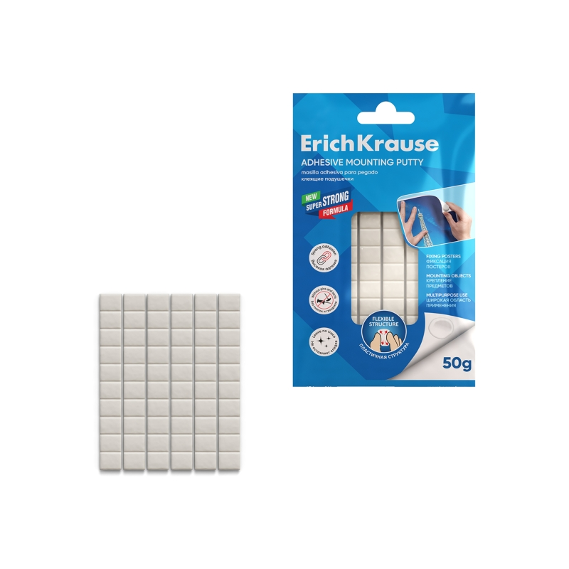 Pâte adhésive réutilisable ErichKrause 50 g blanche Pâte adhésive réutilisable ErichKrause 50 g blanche